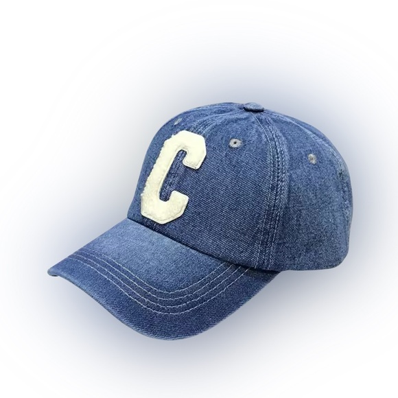 •Celeb Status• Dark Denim Adjustable Graphic Logo Baseball Cap - Picture 1 of 1
